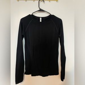 black long sleeve Athleta top SMALL